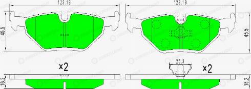 AutomotiveAdriado GLBP0379 - Тормозные колодки, дисковые, комплект www.autospares.lv