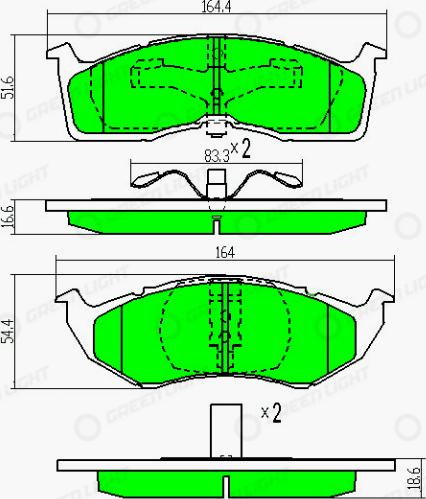 AutomotiveAdriado GLBP0377 - Bremžu uzliku kompl., Disku bremzes autospares.lv