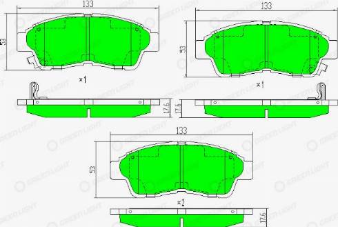 AutomotiveAdriado GLBP0294 - Тормозные колодки, дисковые, комплект www.autospares.lv