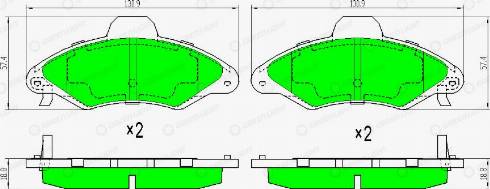 AutomotiveAdriado GLBP0298 - Тормозные колодки, дисковые, комплект www.autospares.lv