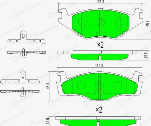 AutomotiveAdriado GLBP0243 - Тормозные колодки, дисковые, комплект www.autospares.lv