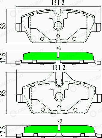 AutomotiveAdriado GLBP0250 - Bremžu uzliku kompl., Disku bremzes www.autospares.lv