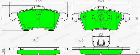 AutomotiveAdriado GLBP0266 - Bremžu uzliku kompl., Disku bremzes autospares.lv