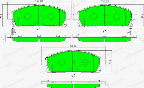 AutomotiveAdriado GLBP0263 - Bremžu uzliku kompl., Disku bremzes autospares.lv