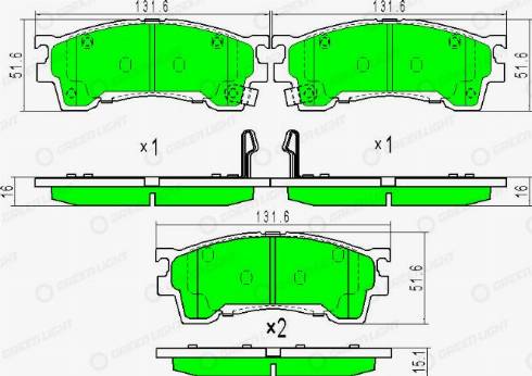 AutomotiveAdriado GLBP0200 - Bremžu uzliku kompl., Disku bremzes autospares.lv