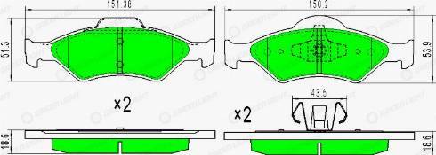 AutomotiveAdriado GLBP0203 - Тормозные колодки, дисковые, комплект www.autospares.lv