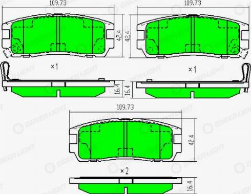 AutomotiveAdriado GLBP0214 - Тормозные колодки, дисковые, комплект www.autospares.lv