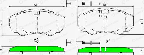 AutomotiveAdriado GLBP0216 - Тормозные колодки, дисковые, комплект www.autospares.lv