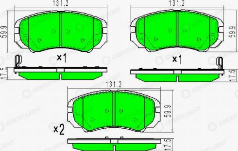 AutomotiveAdriado GLBP0218 - Bremžu uzliku kompl., Disku bremzes www.autospares.lv