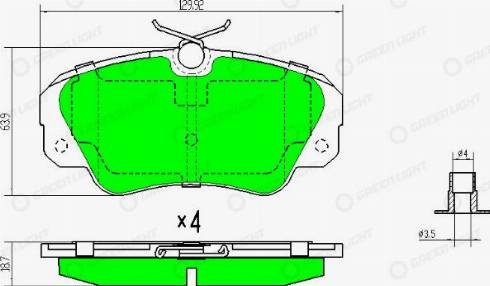 AutomotiveAdriado GLBP0213 - Brake Pad Set, disc brake www.autospares.lv