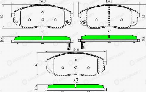 AutomotiveAdriado GLBP0289 - Bremžu uzliku kompl., Disku bremzes www.autospares.lv