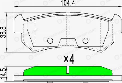 AutomotiveAdriado GLBP0288 - Bremžu uzliku kompl., Disku bremzes autospares.lv