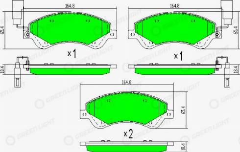 AutomotiveAdriado GLBP0224 - Bremžu uzliku kompl., Disku bremzes www.autospares.lv