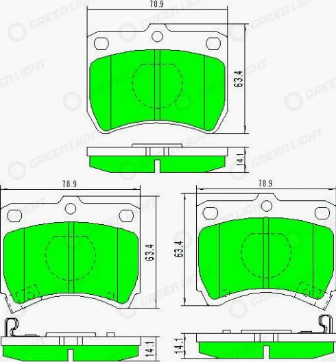 AutomotiveAdriado GLBP0274 - Bremžu uzliku kompl., Disku bremzes autospares.lv