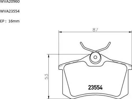 Automotor France ABP9974 - Brake Pad Set, disc brake www.autospares.lv