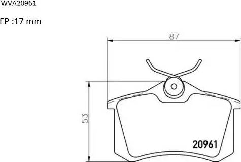 Automotor France ABP9615 - Тормозные колодки, дисковые, комплект www.autospares.lv