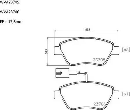 Automotor France ABP3235 - Brake Pad Set, disc brake www.autospares.lv