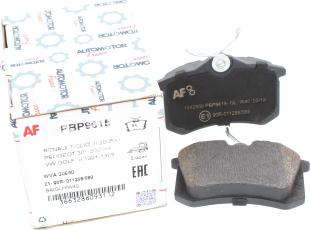 Automotor France PBP9615 - Brake Pad Set, disc brake www.autospares.lv