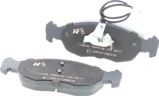 Automotor France PBP9106 - Тормозные колодки, дисковые, комплект www.autospares.lv