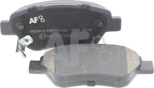 Automotor France PBP0011 - Brake Pad Set, disc brake www.autospares.lv