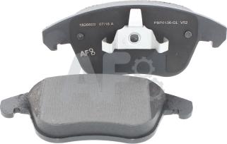 Automotor France PBP0136 - Brake Pad Set, disc brake www.autospares.lv