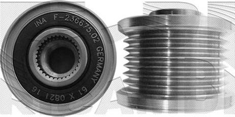 Autoteam A05648 - Шкив генератора, муфта www.autospares.lv