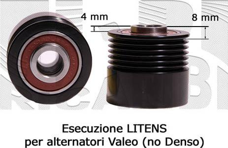 Autoteam A06056 - Pulley, alternator, freewheel clutch www.autospares.lv