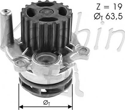 Autoteam WPA380 - Water Pump www.autospares.lv