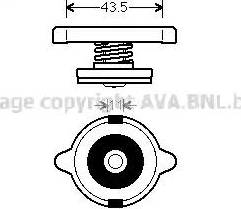 Ava Quality Cooling 980014 - Крышка горловины радиатора www.autospares.lv