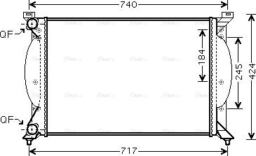 Ava Quality Cooling AI 2240 - Радиатор, охлаждение двигателя www.autospares.lv