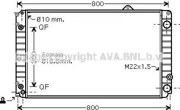 Ava Quality Cooling AI 2252 - Radiator, engine cooling www.autospares.lv