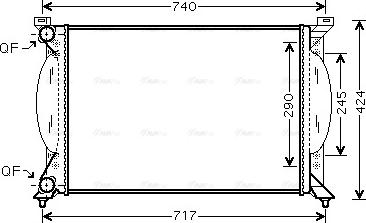 Ava Quality Cooling AI 2201 - Радиатор, охлаждение двигателя www.autospares.lv