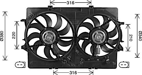 Ava Quality Cooling AI7522 - Ventilators, Motora dzesēšanas sistēma www.autospares.lv