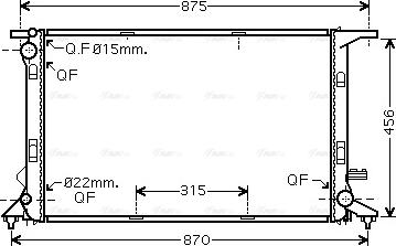 Ava Quality Cooling AIA2290 - Radiators, Motora dzesēšanas sistēma www.autospares.lv