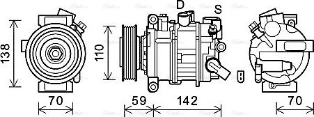 Ava Quality Cooling AIK401 - Kompresors, Gaisa kond. sistēma www.autospares.lv