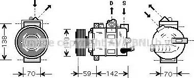 Ava Quality Cooling AIAK029 - Compressor, air conditioning www.autospares.lv