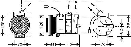 Ava Quality Cooling AIAK150 - Kompresors, Gaisa kond. sistēma www.autospares.lv