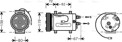 Ava Quality Cooling AIAK177 - Kompresors, Gaisa kond. sistēma www.autospares.lv