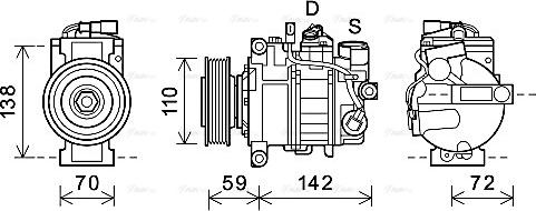 Ava Quality Cooling AIAK396 - Kompresors, Gaisa kond. sistēma www.autospares.lv