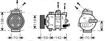 Ava Quality Cooling AIAK349 - Kompresors, Gaisa kond. sistēma www.autospares.lv