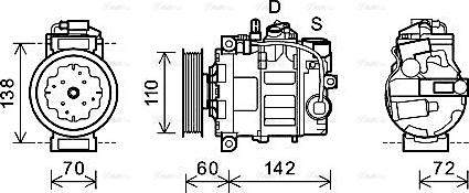 Ava Quality Cooling AIAK344 - Kompresors, Gaisa kond. sistēma autospares.lv