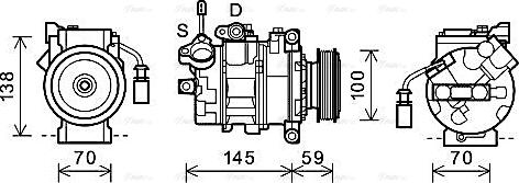 Ava Quality Cooling AIAK342 - Kompresors, Gaisa kond. sistēma www.autospares.lv