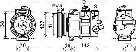 Ava Quality Cooling AIAK359 - Kompresors, Gaisa kond. sistēma www.autospares.lv