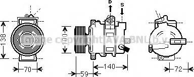 Ava Quality Cooling AIAK314 - Kompresors, Gaisa kond. sistēma www.autospares.lv