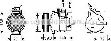 Ava Quality Cooling AIAK313 - Kompresors, Gaisa kond. sistēma autospares.lv