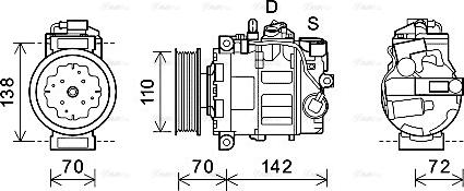 Ava Quality Cooling AIAK381 - Compressor, air conditioning www.autospares.lv