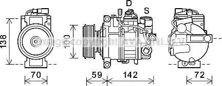 Ava Quality Cooling AIAK388 - Compressor, air conditioning www.autospares.lv