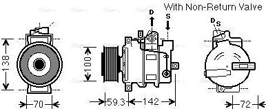 Ava Quality Cooling AIAK334 - Compressor, air conditioning www.autospares.lv