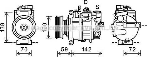 Ava Quality Cooling AIAK338 - Kompresors, Gaisa kond. sistēma autospares.lv