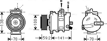 Ava Quality Cooling AIAK329 - Kompresors, Gaisa kond. sistēma www.autospares.lv